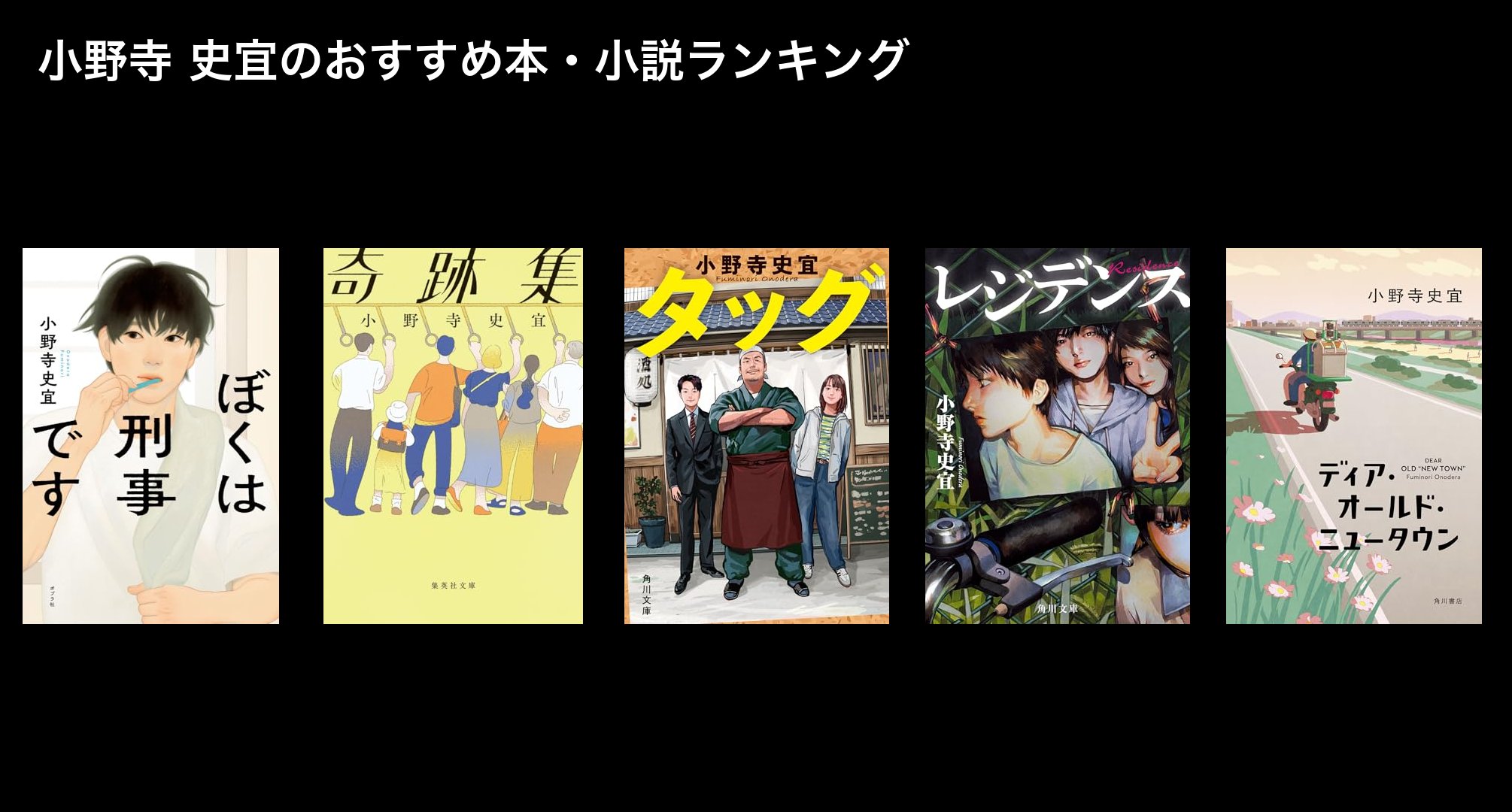 小野寺 史宜のおすすめ本・小説ランキング