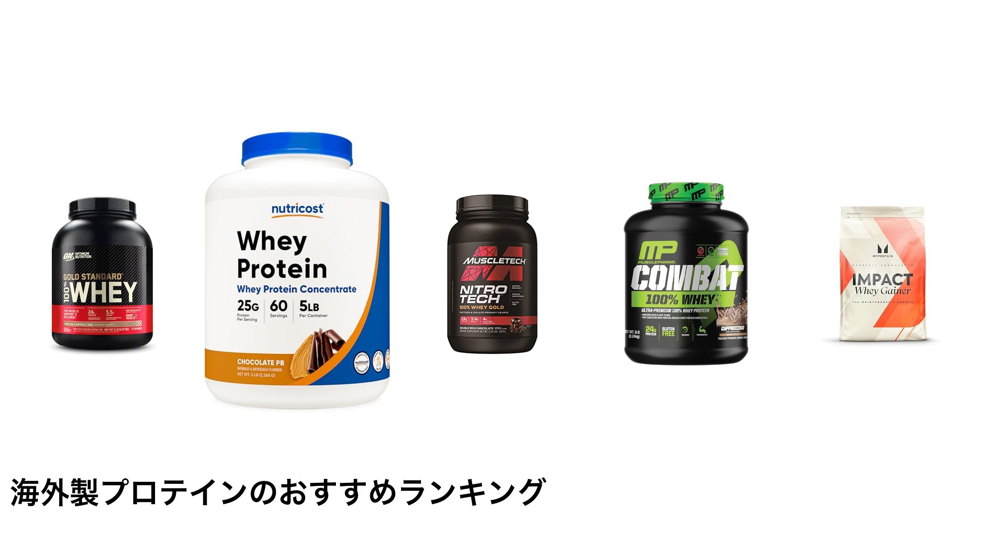 海外製プロテインのおすすめランキング