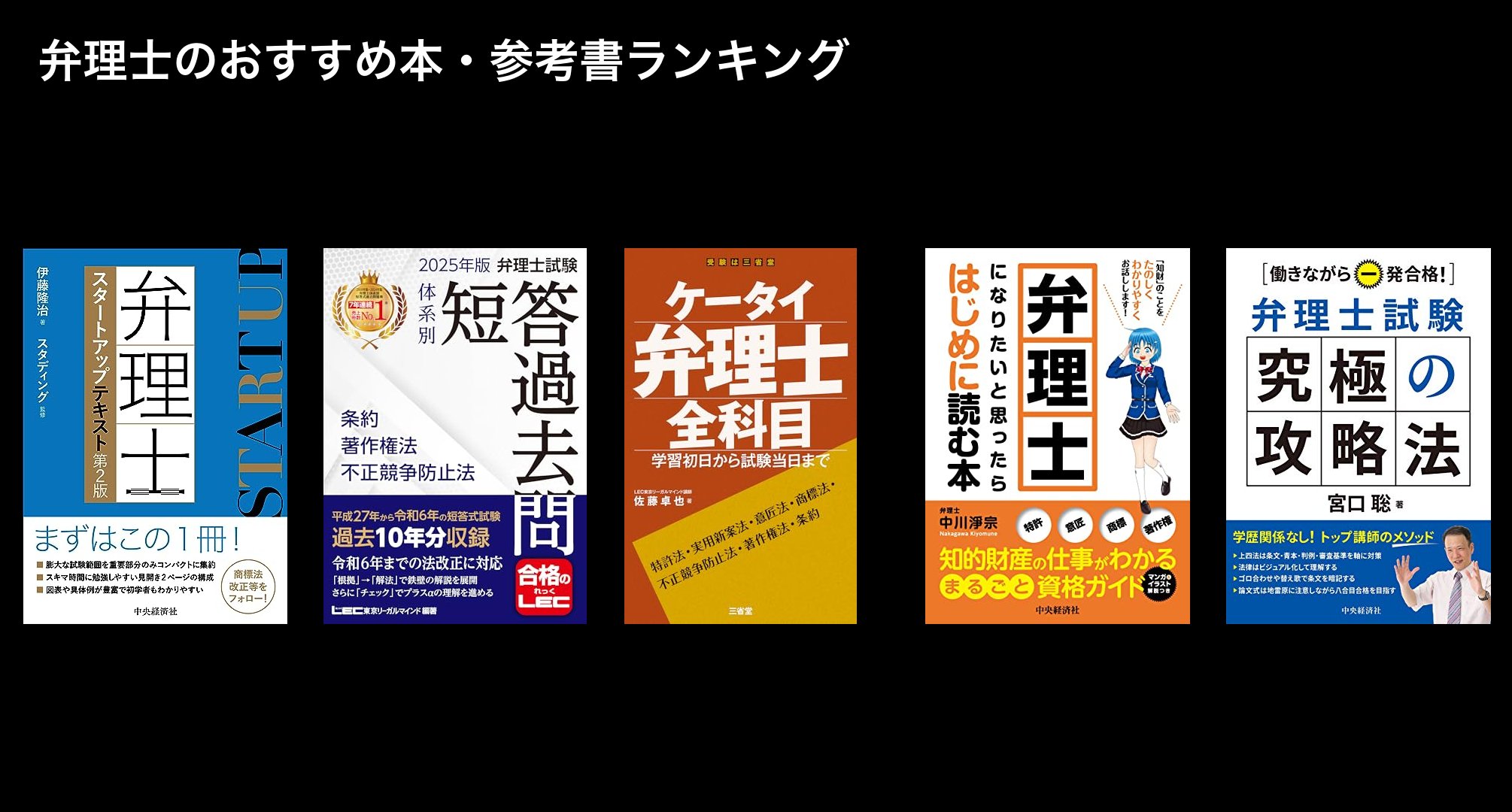 弁理士のおすすめ本・参考書ランキング