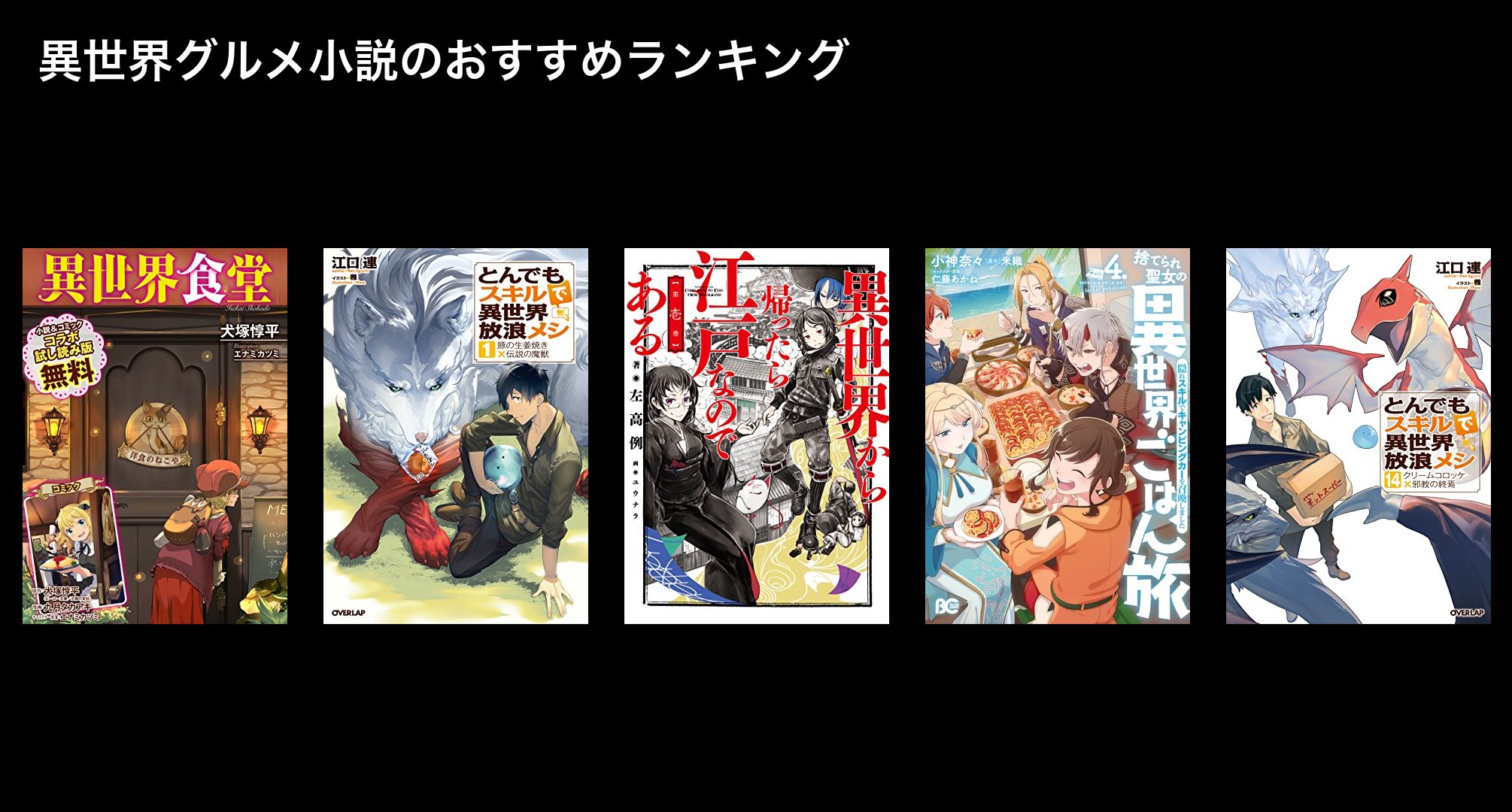 異世界グルメ小説のおすすめランキング