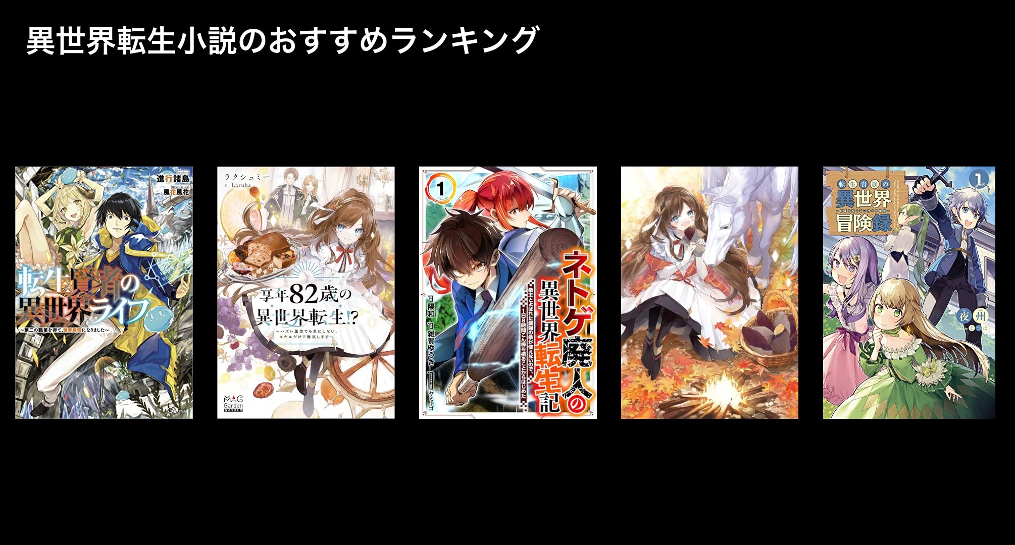 異世界転生小説のおすすめランキング