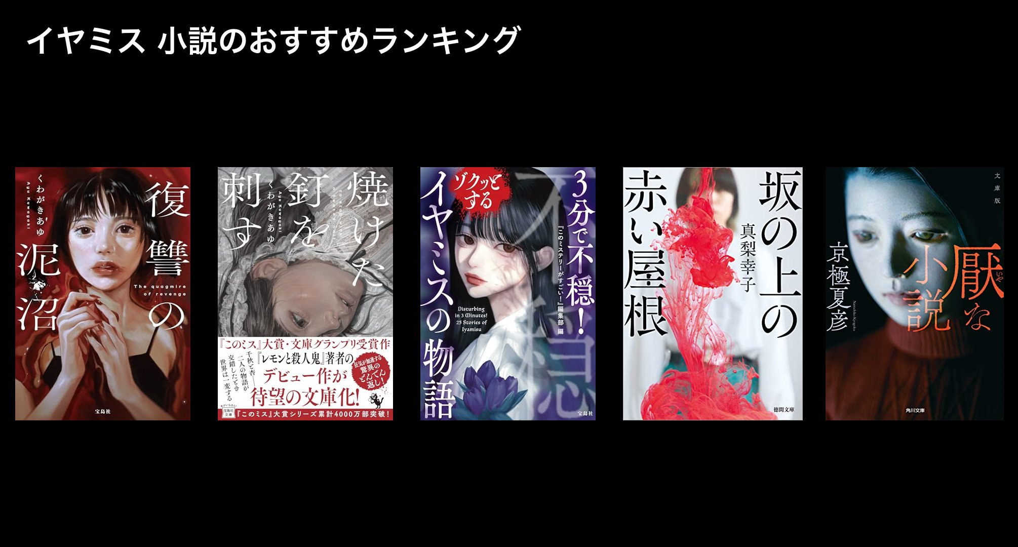 イヤミス 小説のおすすめランキング