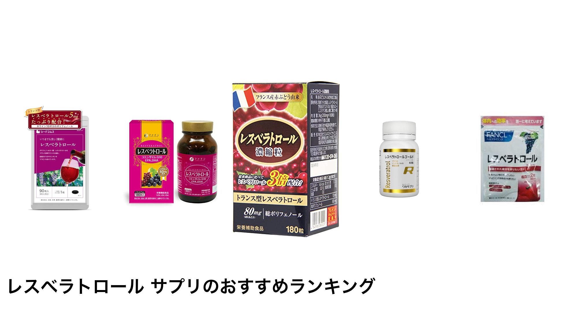 レスベラトロール サプリのおすすめランキング