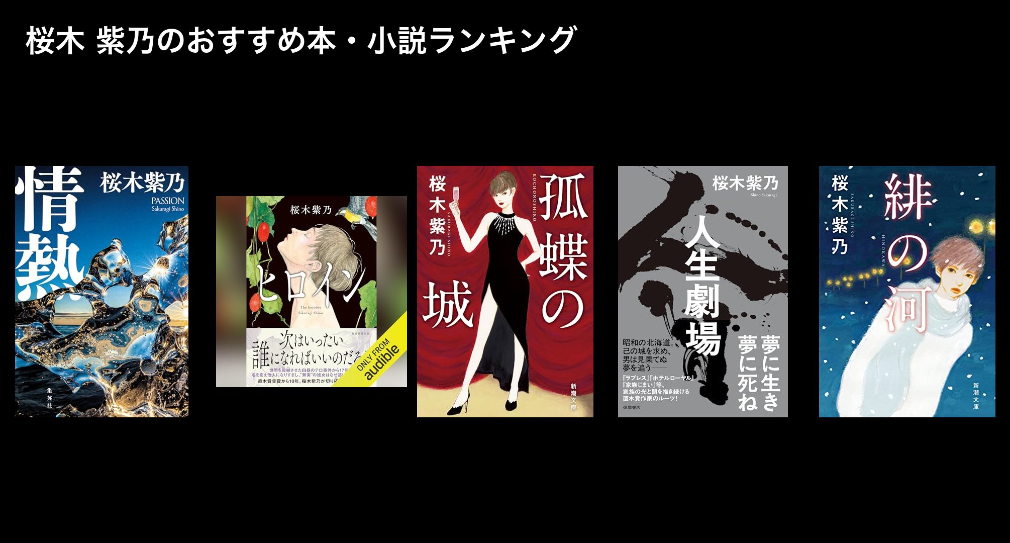 桜木 紫乃のおすすめ本・小説ランキング
