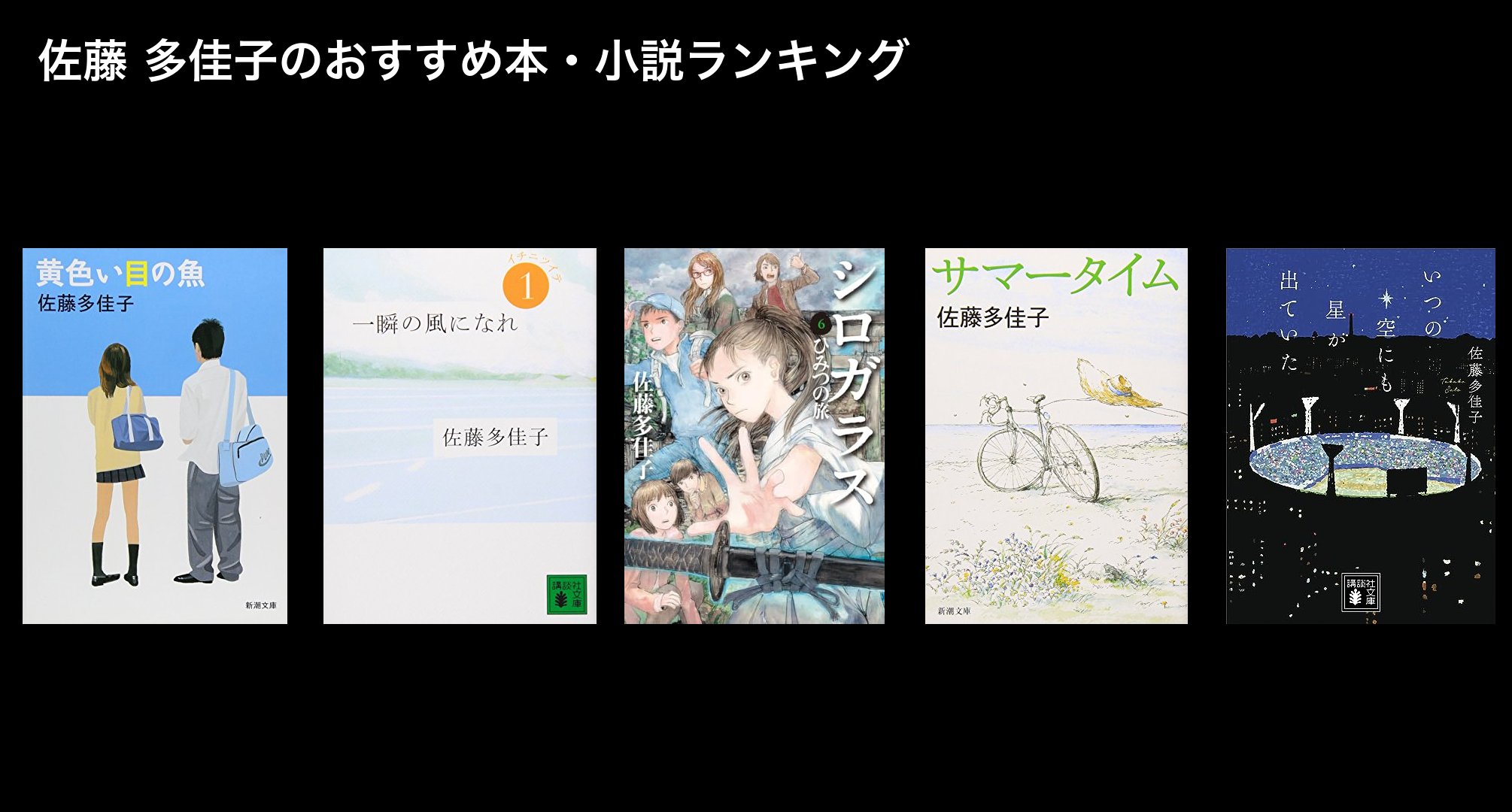 佐藤 多佳子のおすすめ本・小説ランキング