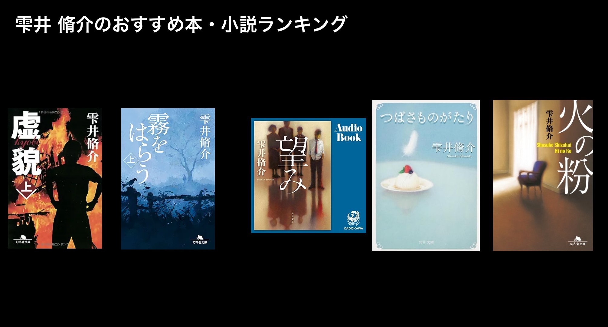 雫井 脩介のおすすめ本・小説ランキング