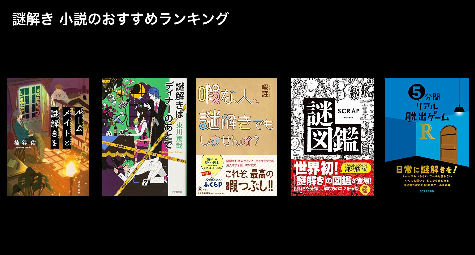 謎解き 小説のおすすめランキング