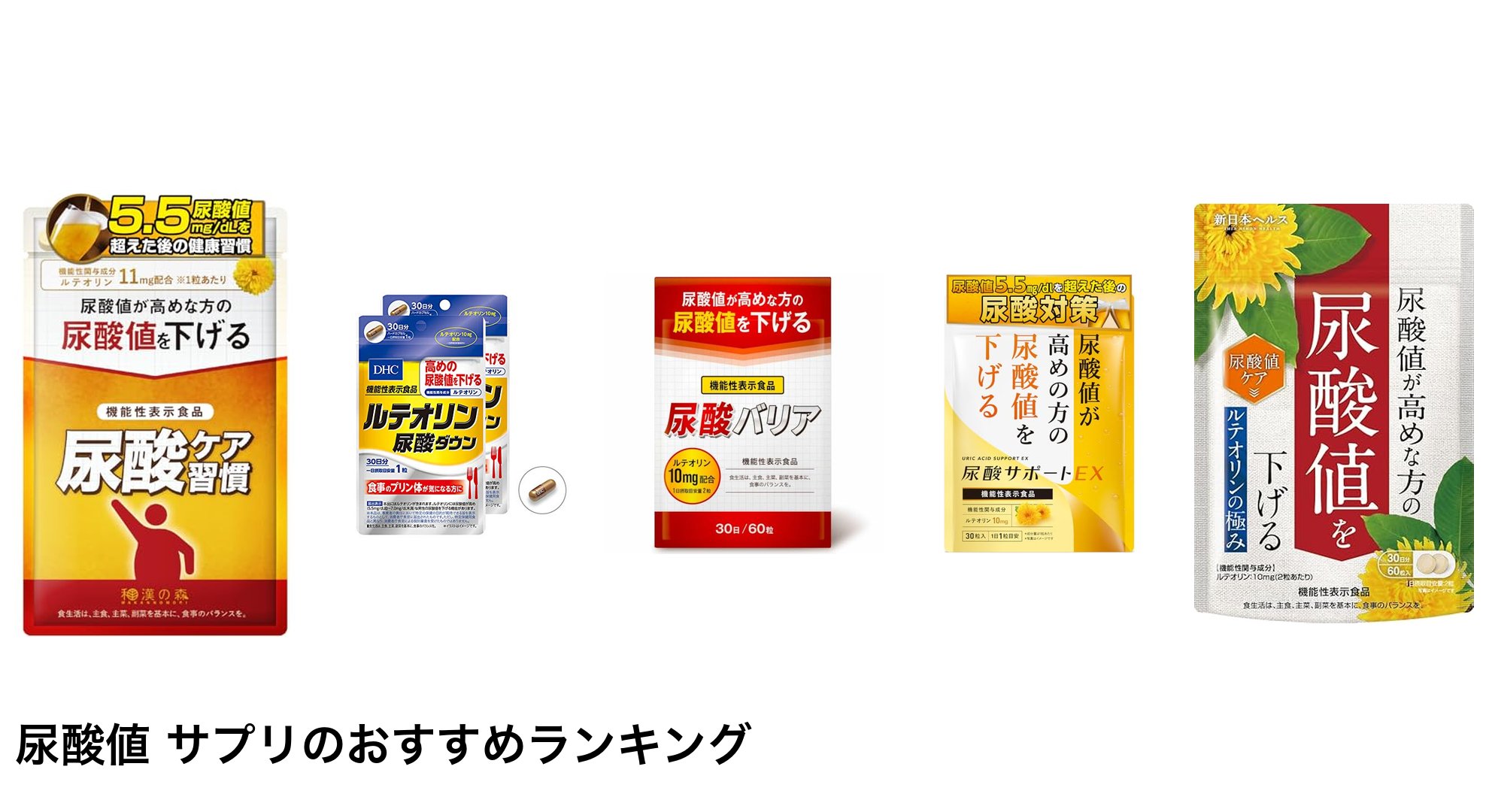 尿酸値 サプリのおすすめランキング