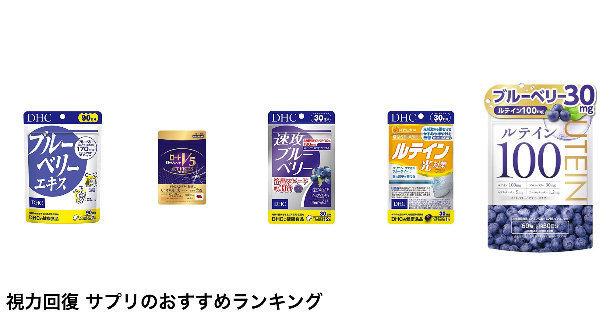 視力回復 サプリのおすすめランキング