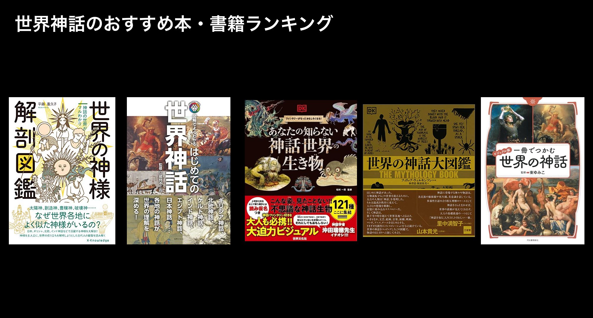 世界神話のおすすめ本・書籍ランキング