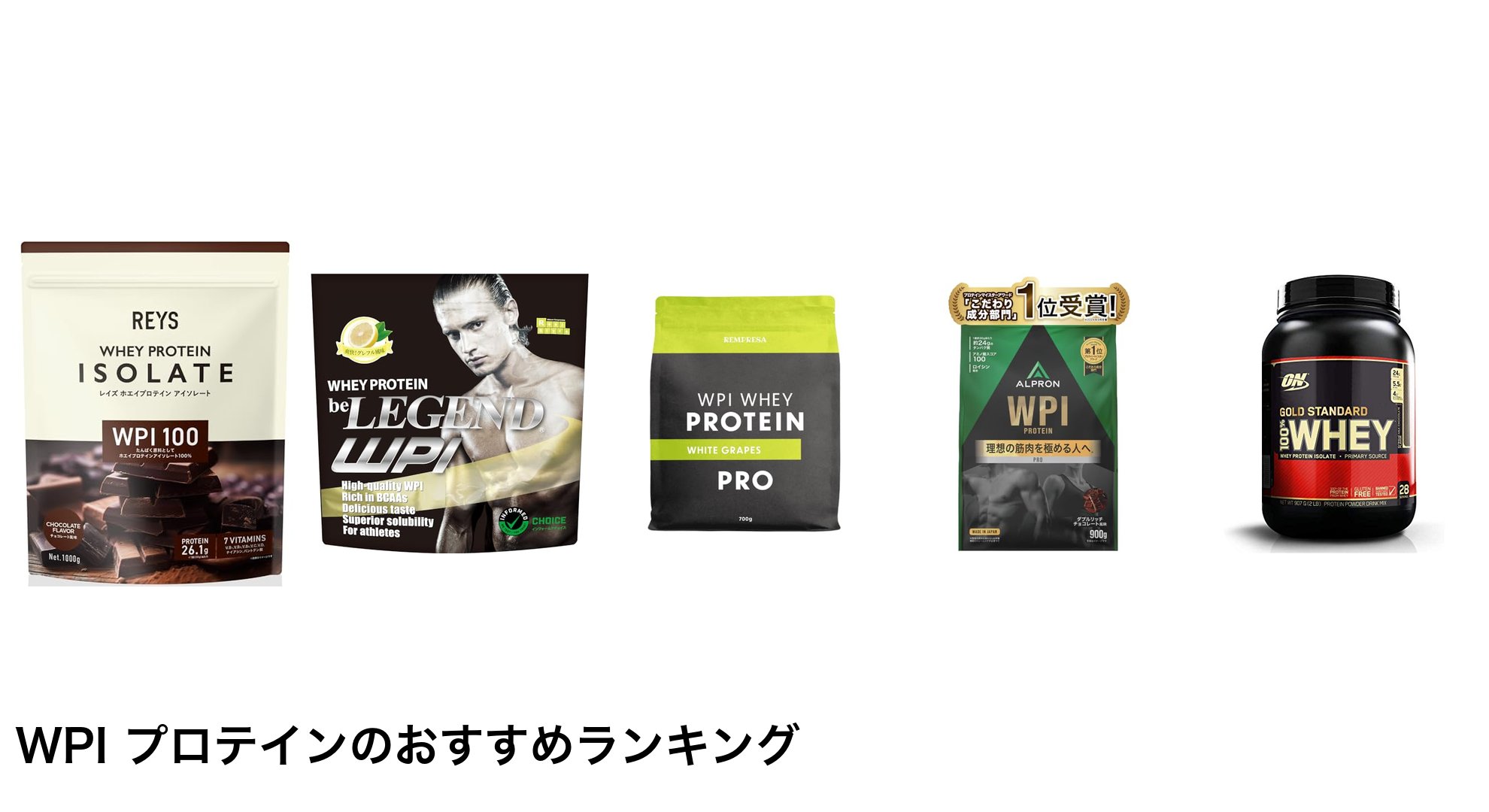 WPI プロテインのおすすめランキング