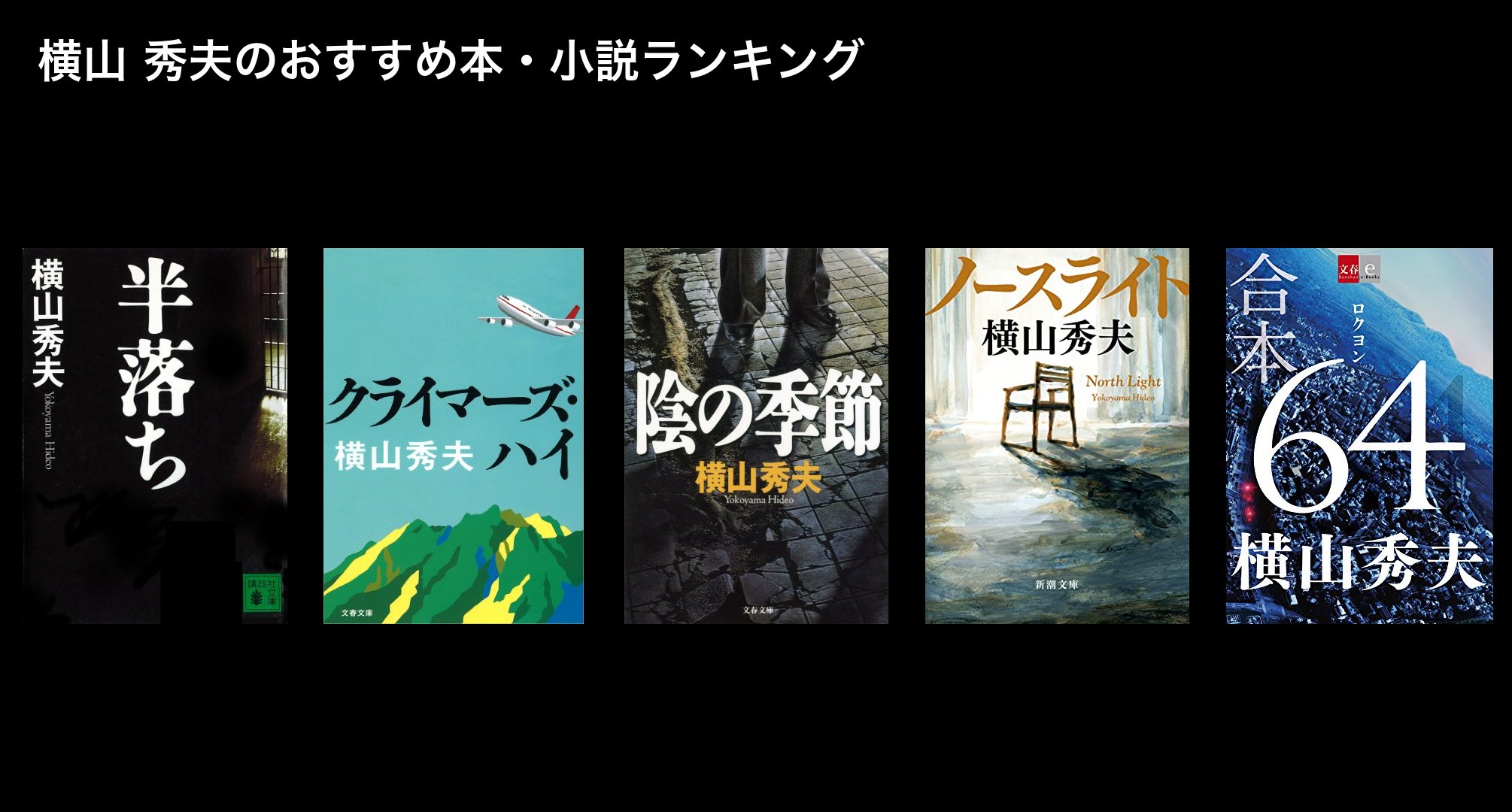 横山 秀夫のおすすめ本・小説ランキング