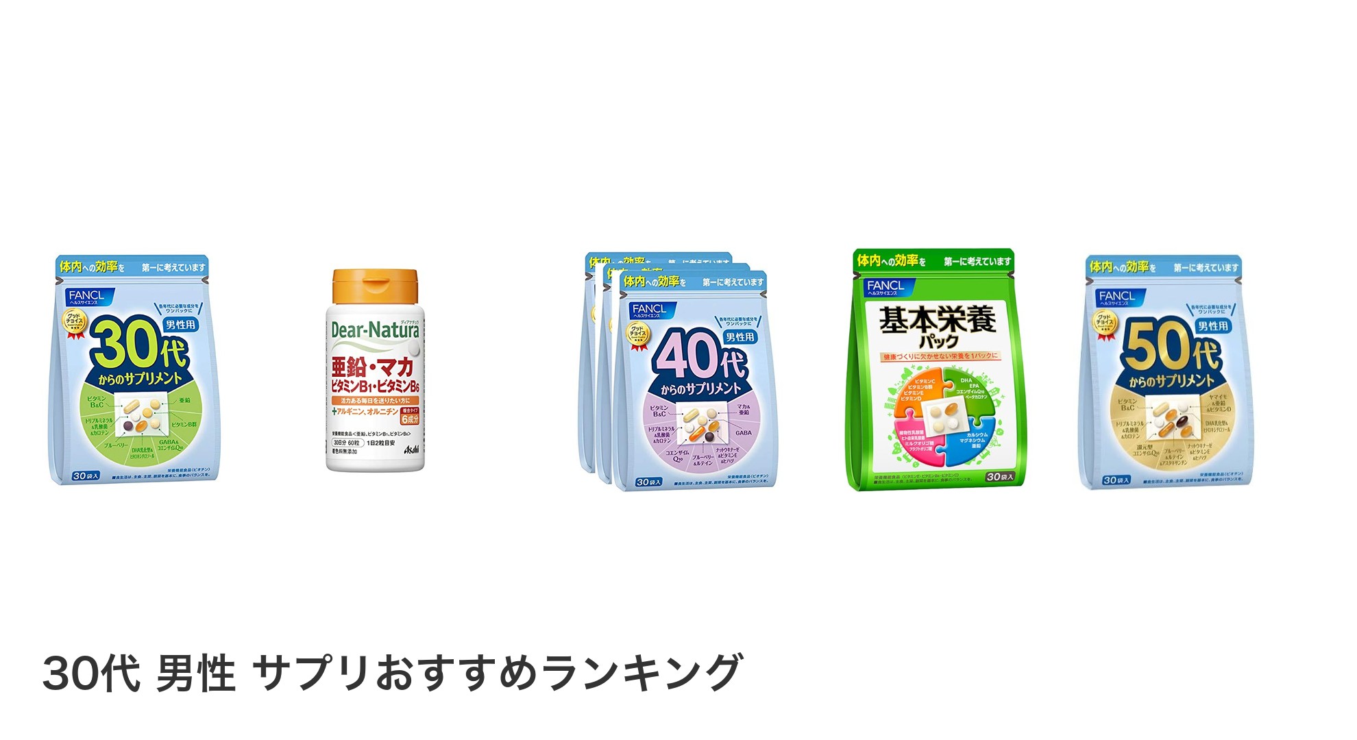 30代 男性 サプリのおすすめランキング