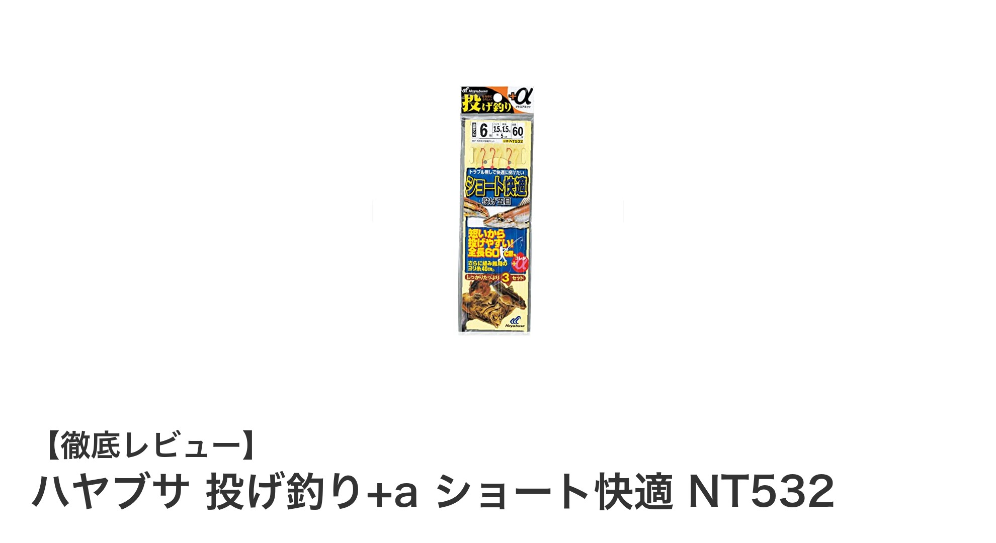 快適な投げ釣りを実現！ハヤブサのショート仕様仕掛けセット「投げ釣り+a ショート快適 NT532」レビュー