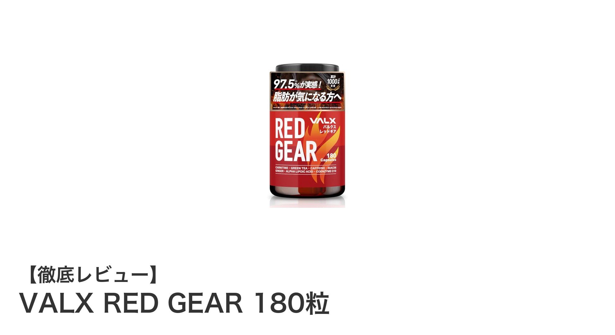 VALX RED GEAR 180粒で脂肪燃焼を加速！山本義徳監修の高品質サプリメントとは？