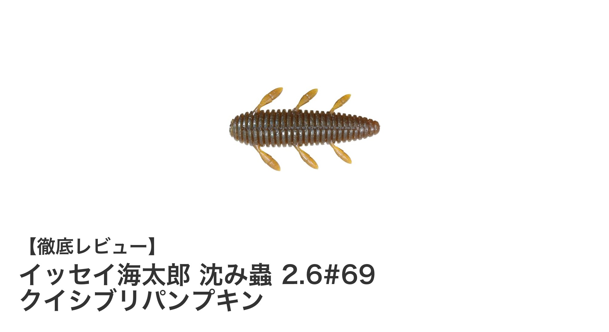 イッセイ海太郎 沈み蟲 2.6#69 クイシブリパンプキン：高比重素材で安定した沈みを実現した最強ワームセット