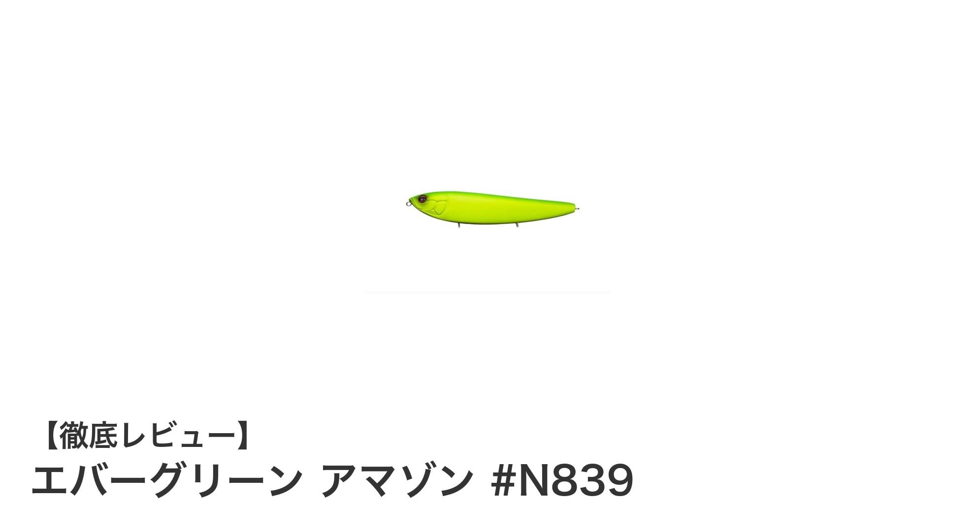 エバーグリーン アマゾン #N839：高浮力と耐久性が魅力の160mmルアー