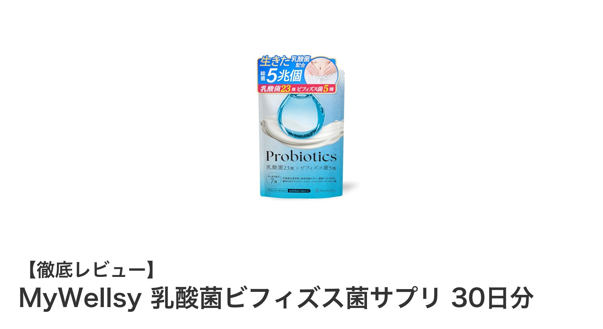 毎日の健康を支える！MyWellsy 乳酸菌ビフィズス菌サプリの魅力とは？