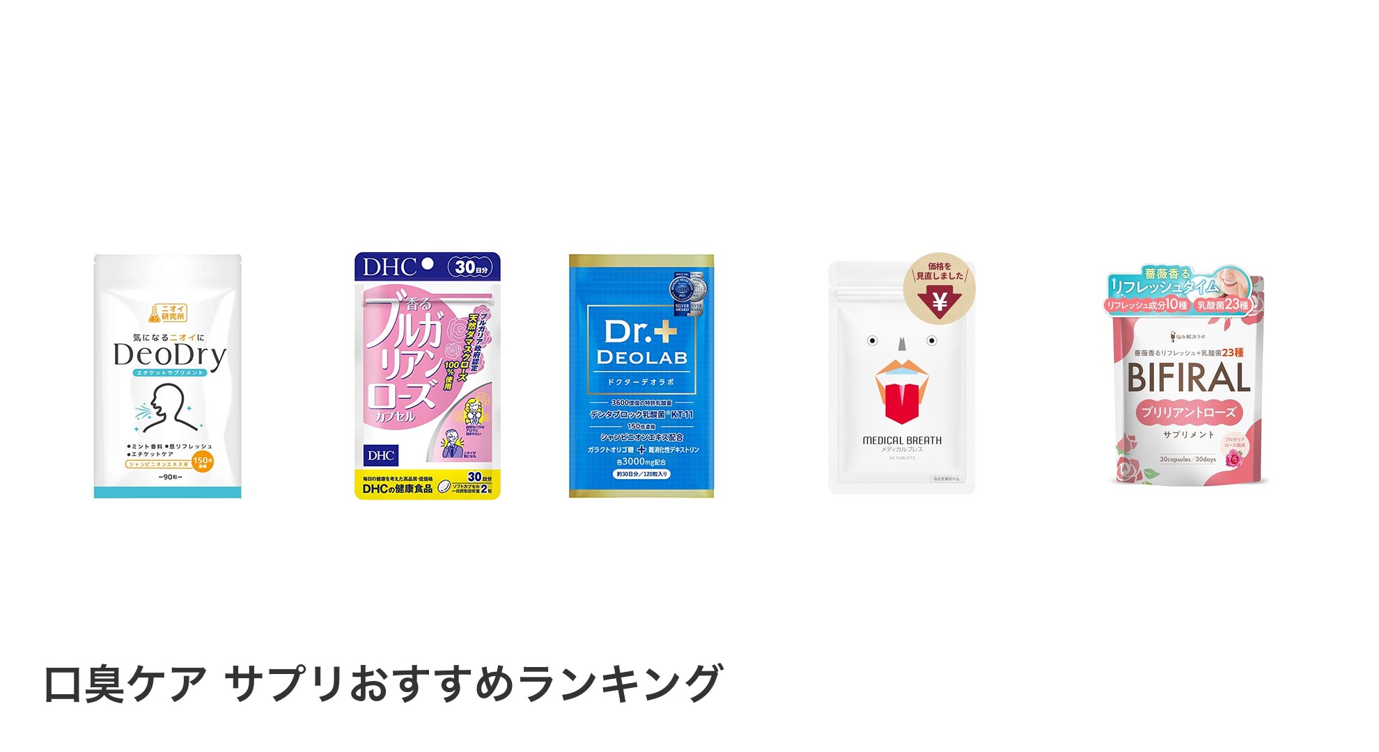 口臭ケア サプリのおすすめランキング