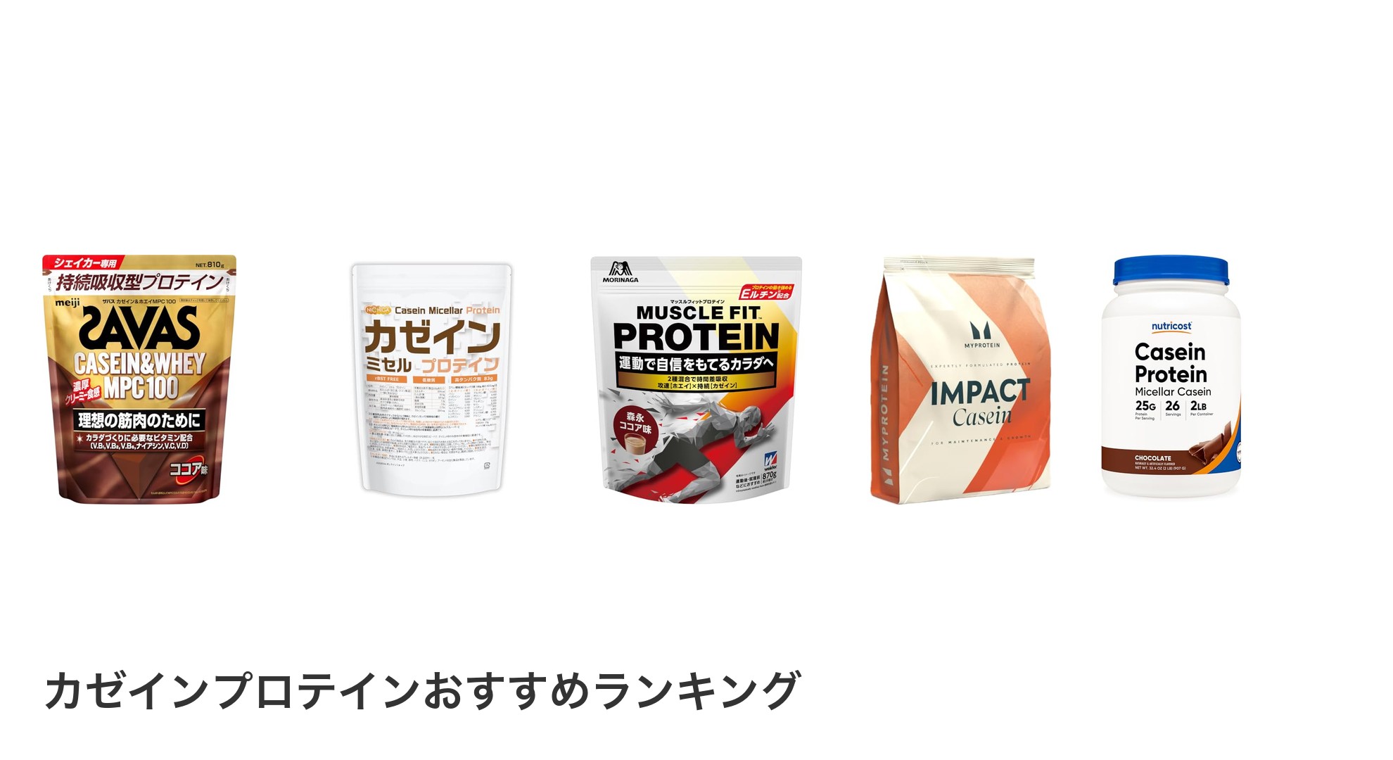 カゼインプロテインのおすすめランキング