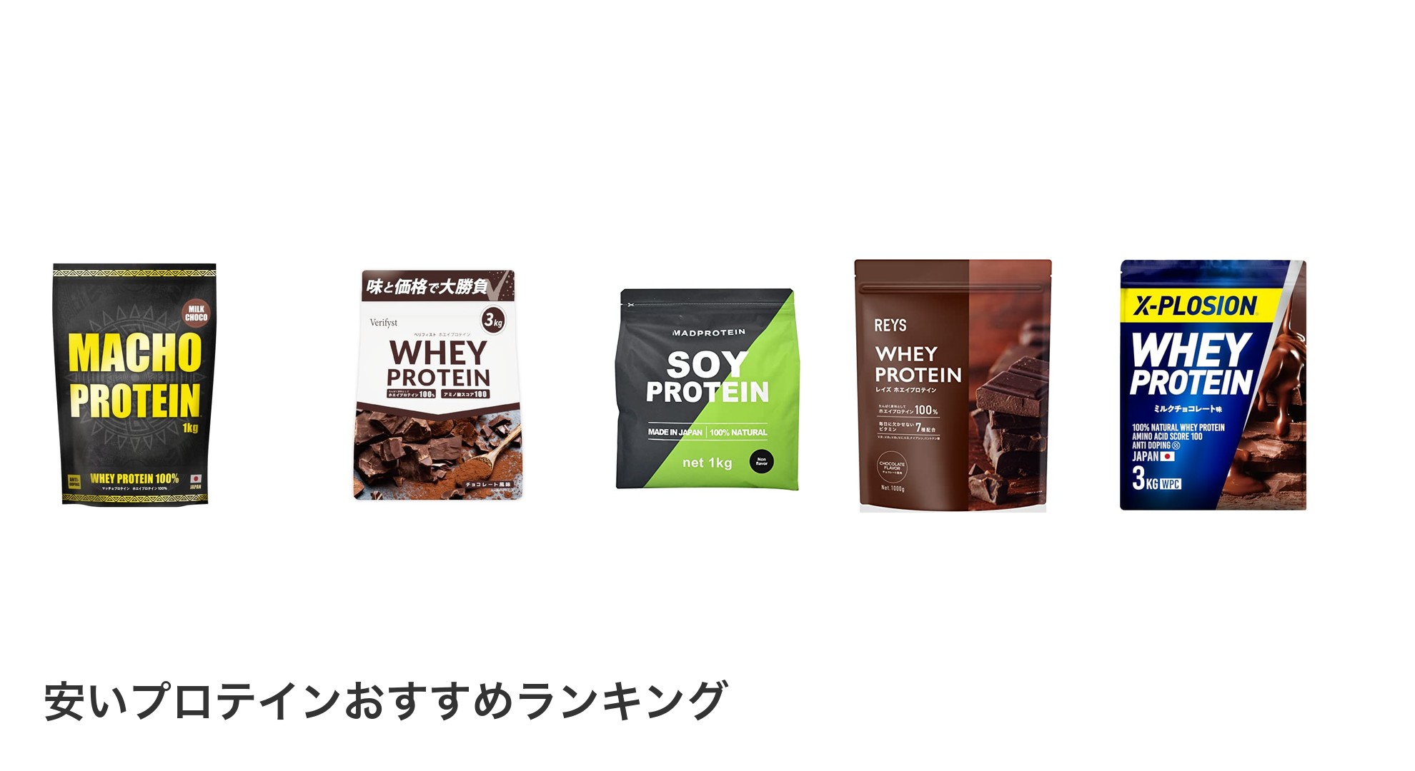 安いプロテインのおすすめランキング