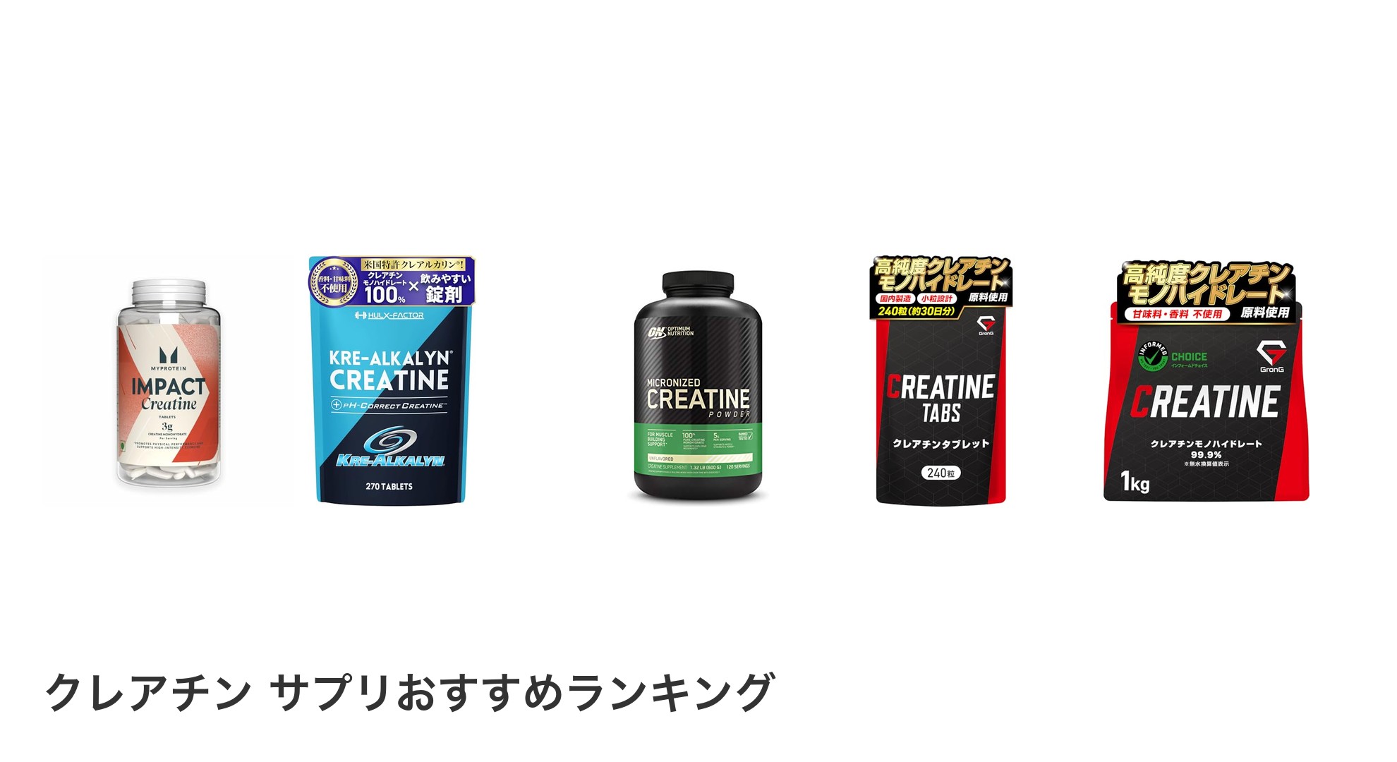 クレアチン サプリのおすすめランキング
