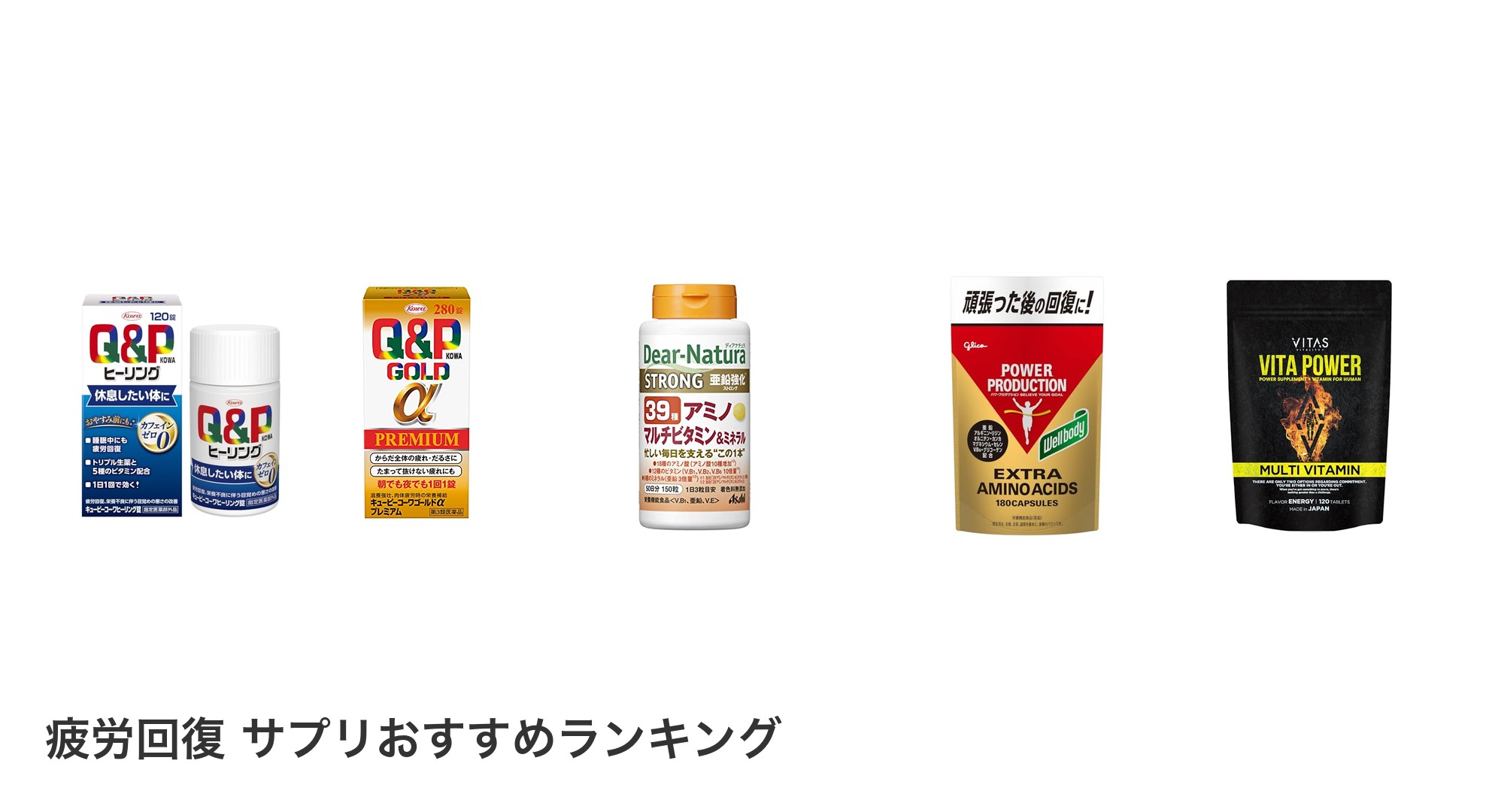 疲労回復 サプリのおすすめランキング