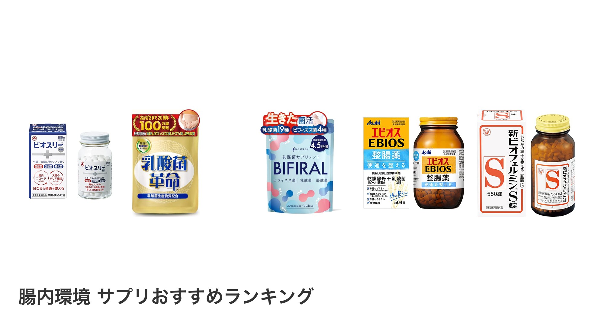 腸内環境 サプリのおすすめランキング