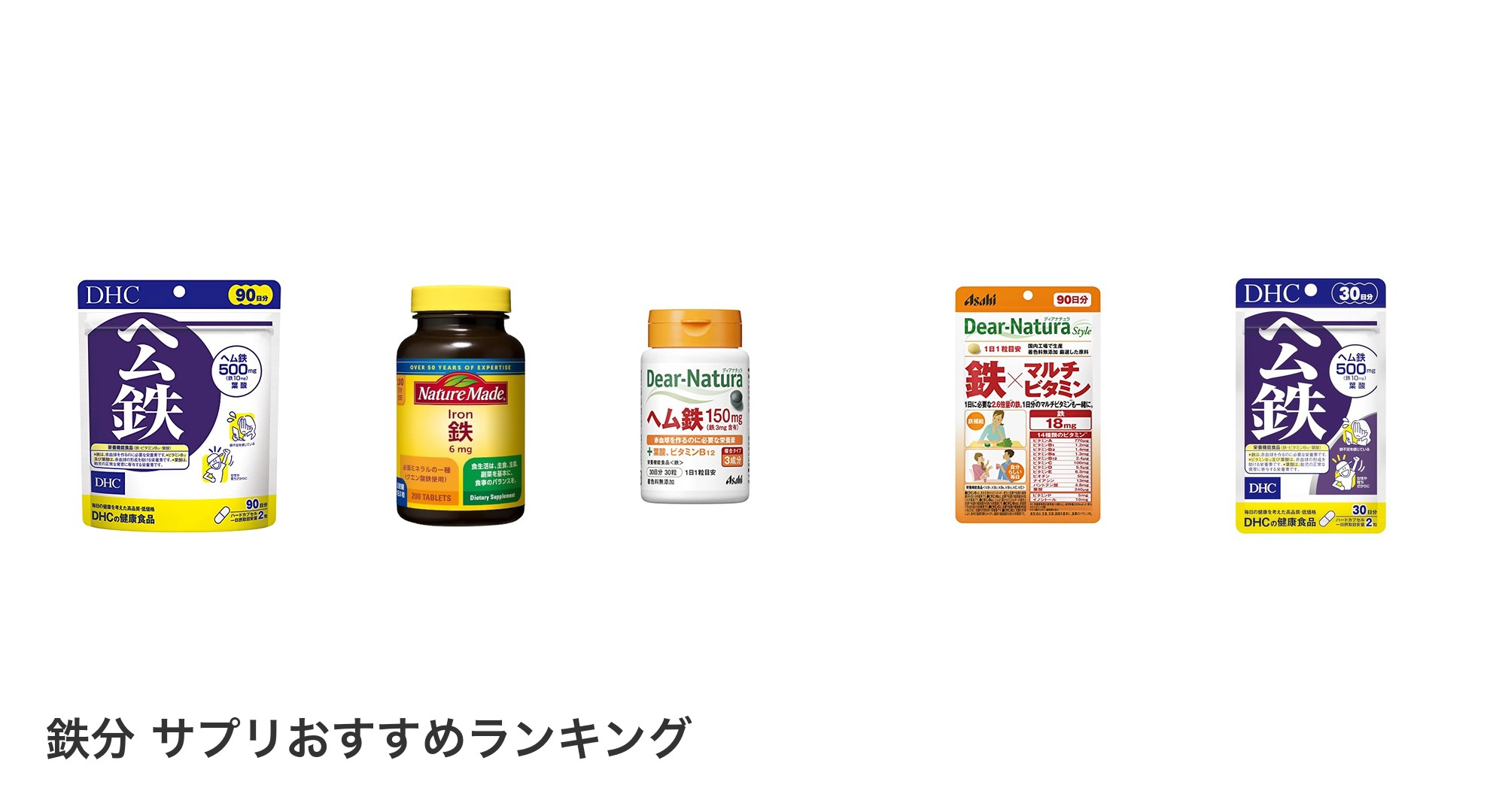 鉄分 サプリのおすすめランキング