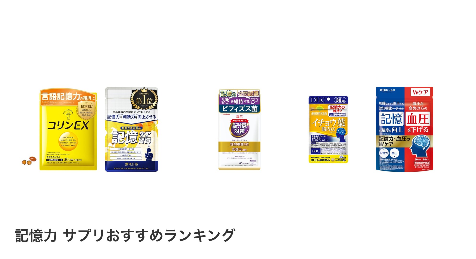 記憶力 サプリのおすすめランキング