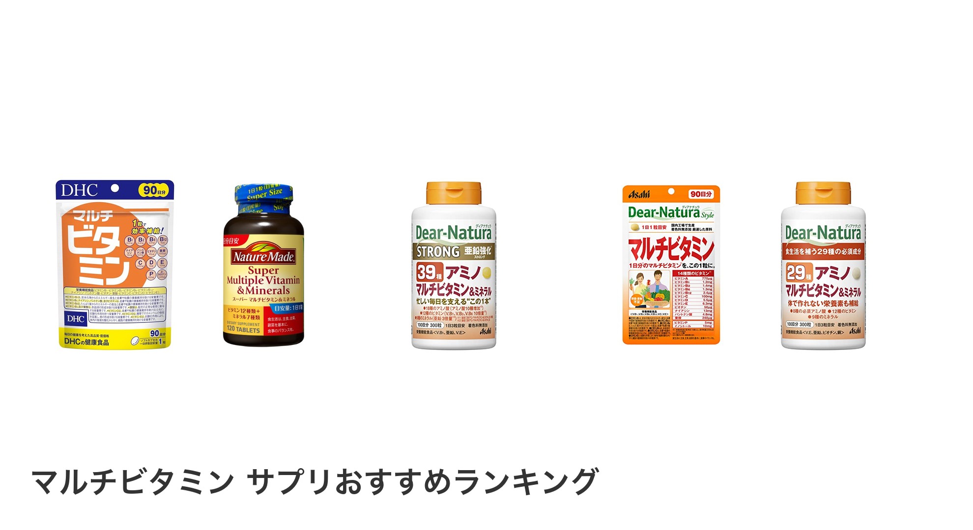 マルチビタミン サプリのおすすめランキング