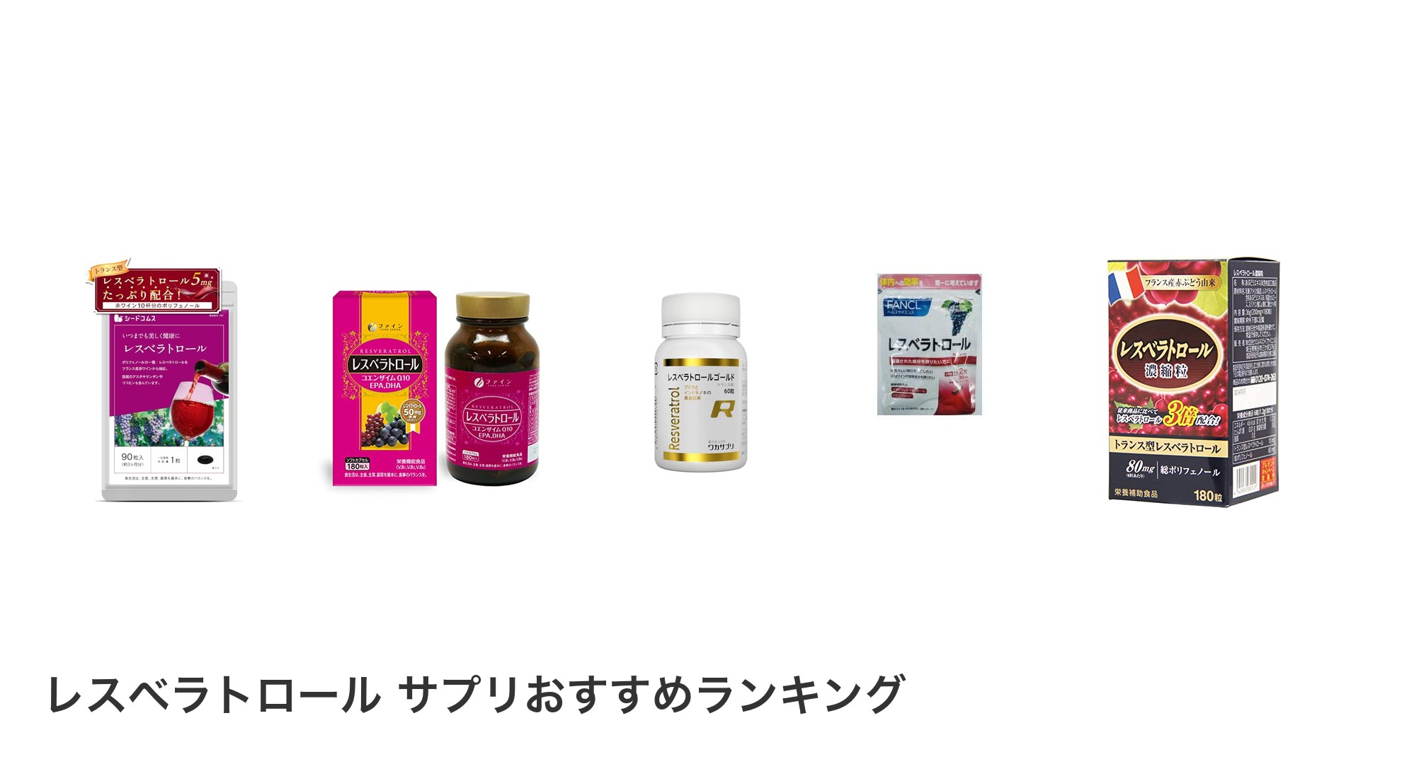 レスベラトロール サプリのおすすめランキング