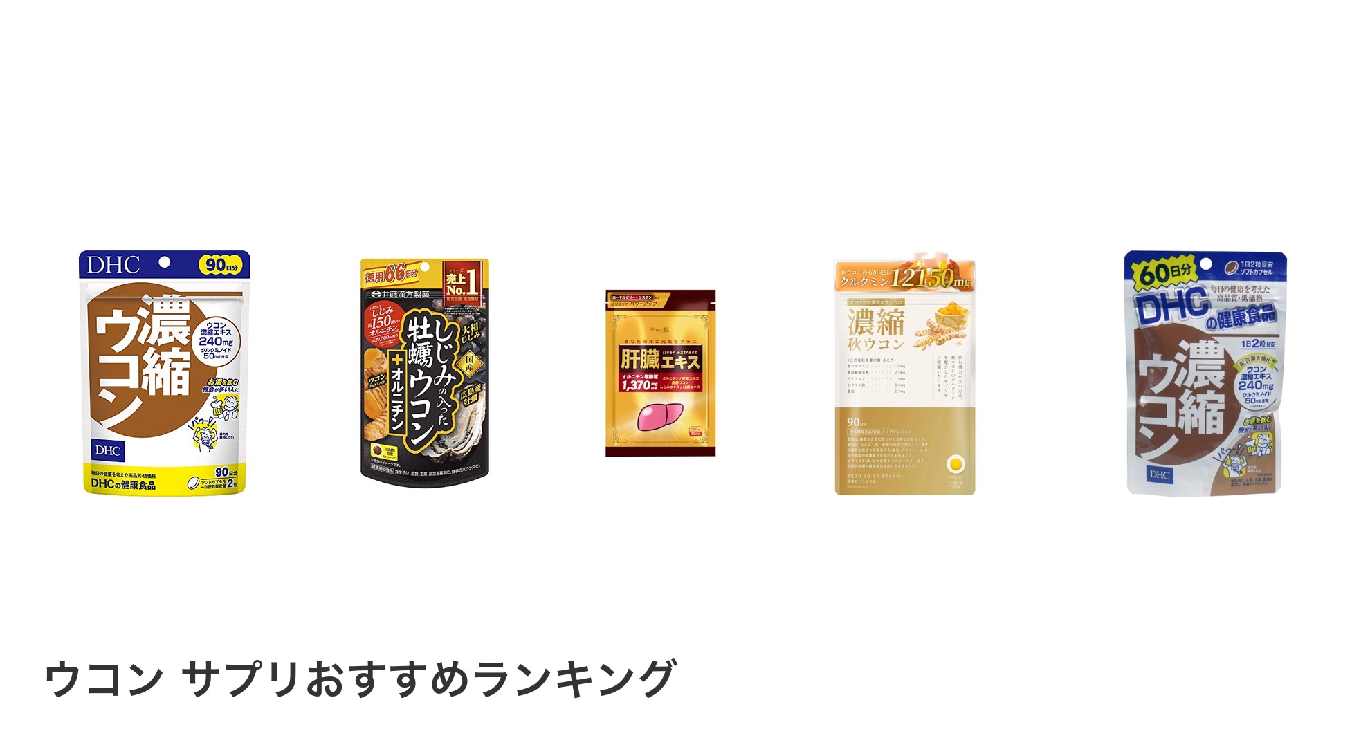 ウコン サプリのおすすめランキング