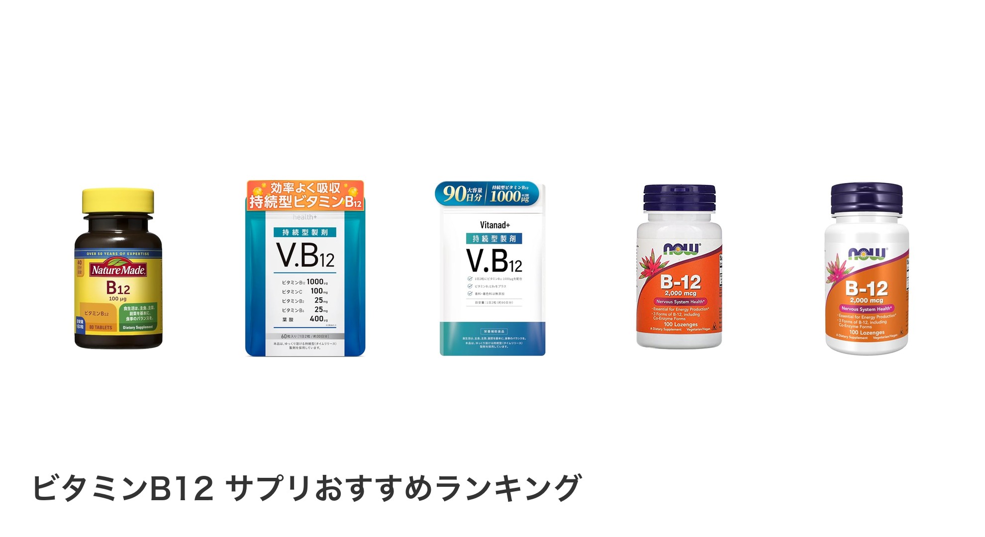 ビタミンB12 サプリのおすすめランキング