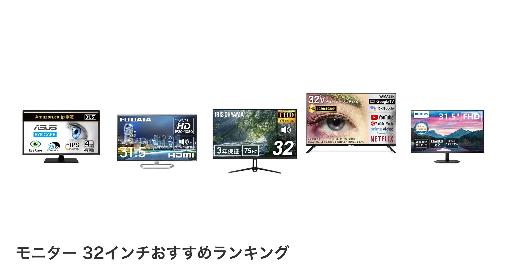 モニター 32インチのおすすめランキング