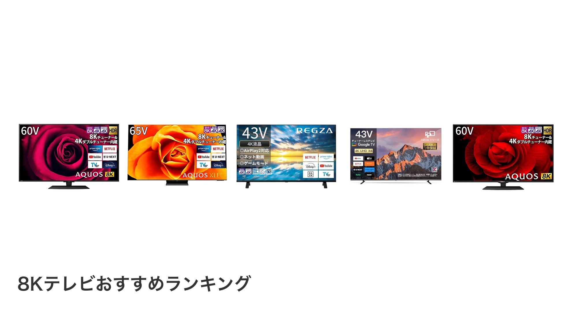 8Kテレビのおすすめランキング