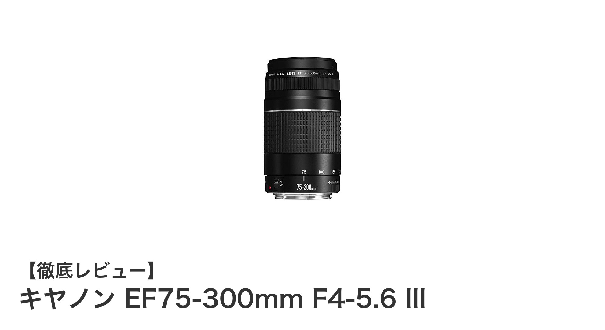 高コスパ望遠ズーム!キヤノン EF75-300mm F4-5.6 IIIの魅力を徹底解説