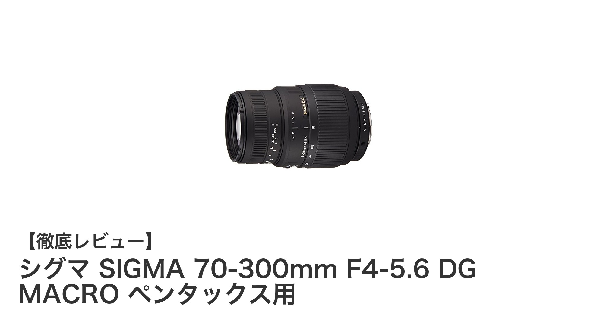 シグマ SIGMA 70-300mm F4-5.6 DG MACRO ペンタックス用で広がる撮影の可能性