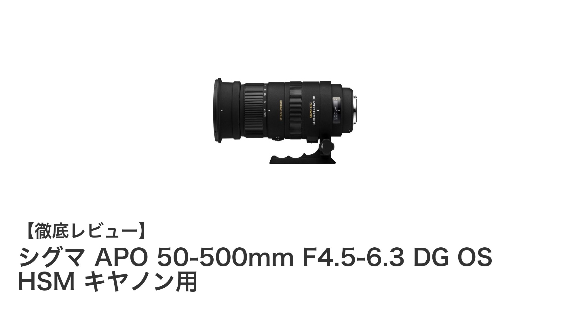 シグマ APO 50-500mm F4.5-6.3 DG OS HSM キヤノン用:超望遠撮影の新定番レンズ