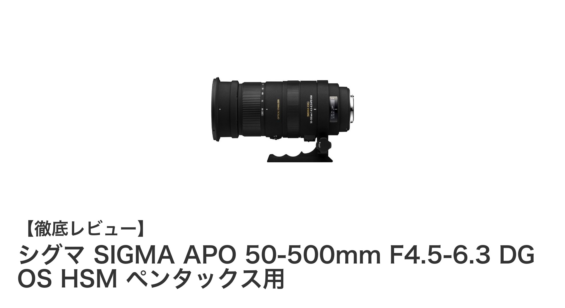 ペンタックスユーザー必見!シグマ APO 50-500mmで超望遠撮影を極める