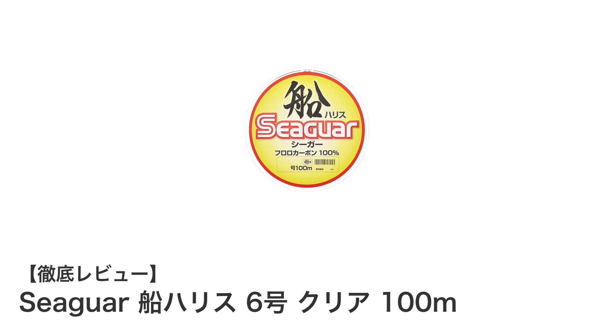 強度と透明度を兼ね備えた船釣り用ハリス「Seaguar 船ハリス 6号 クリア 100m」レビュー