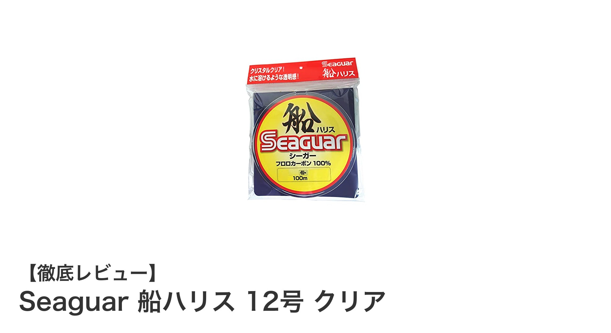 高耐久でクリアなフロロカーボン船ハリス「Seaguar 12号 100m」徹底解説