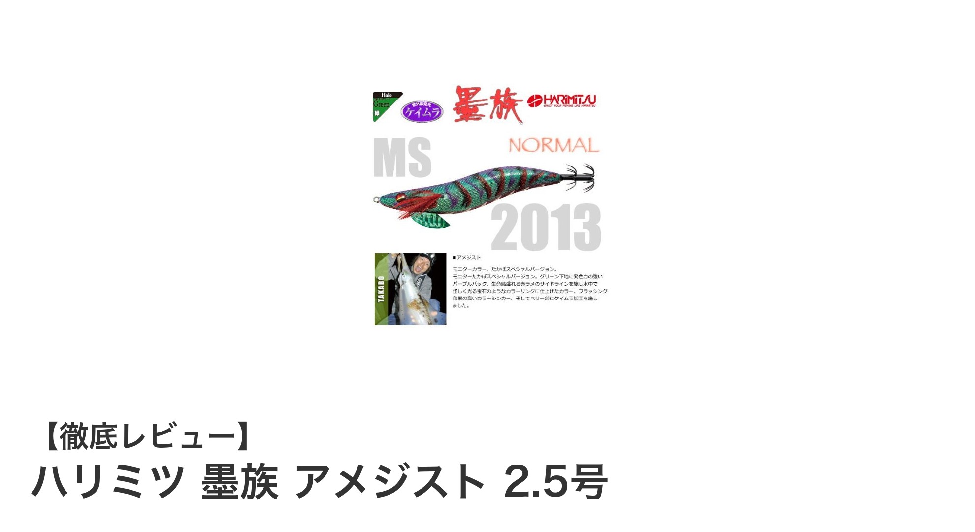 ハリミツ 墨族 アメジスト 2.5号で狙う!究極のバランスと沈下性能を体感しよう