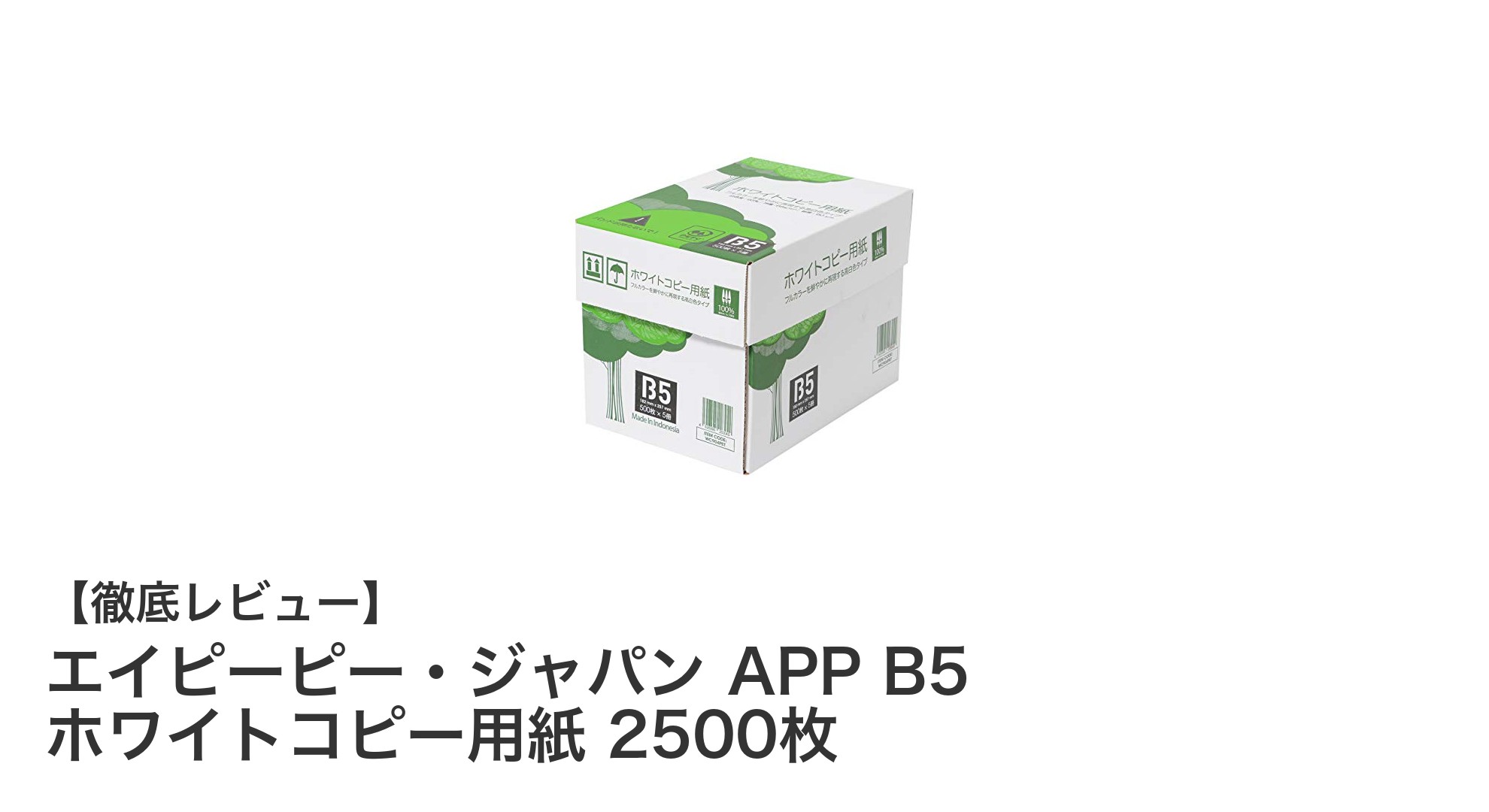 高白色で鮮明!エイピーピー・ジャパンのB5コピー用紙2500枚パックレビュー