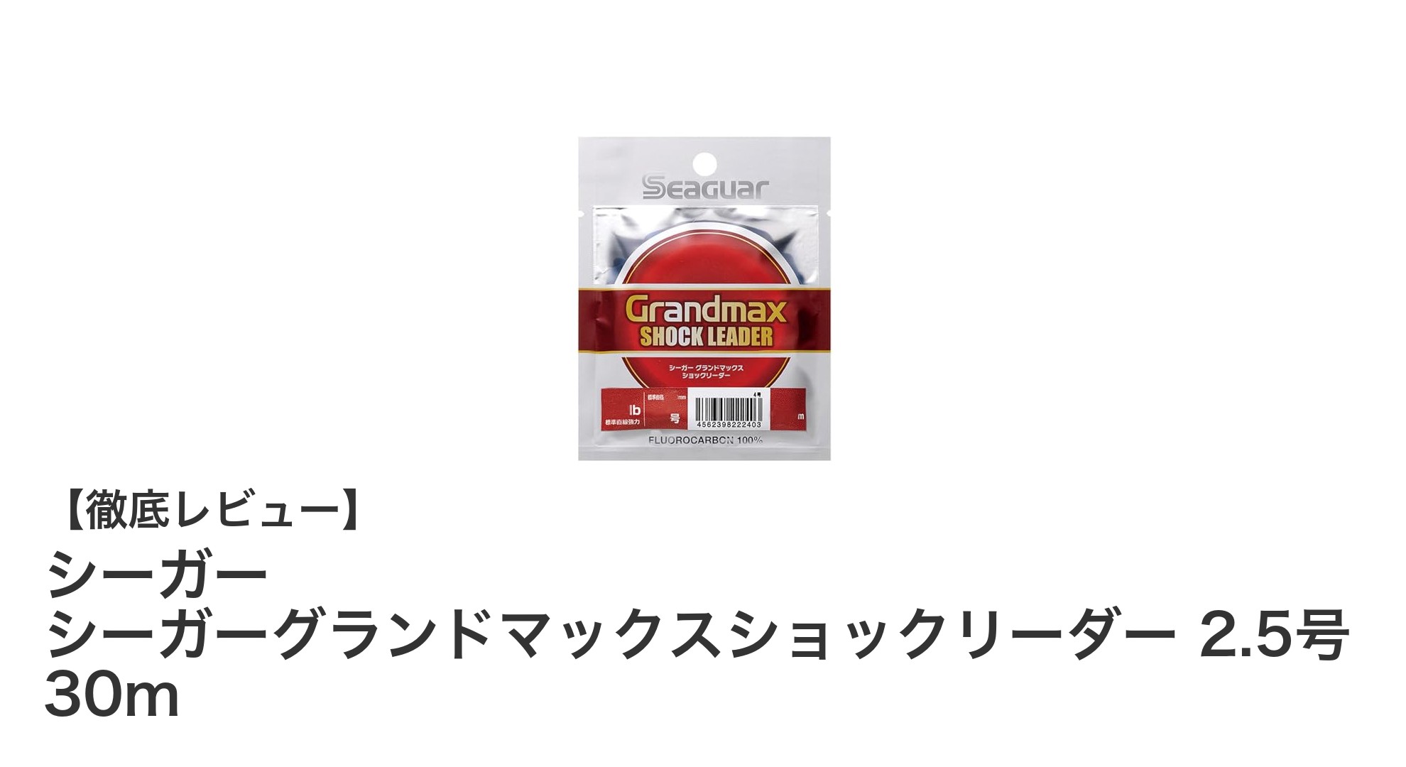 耐久性と視認性を両立!シーガーグランドマックスショックリーダー 2.5号 30mの魅力とは?