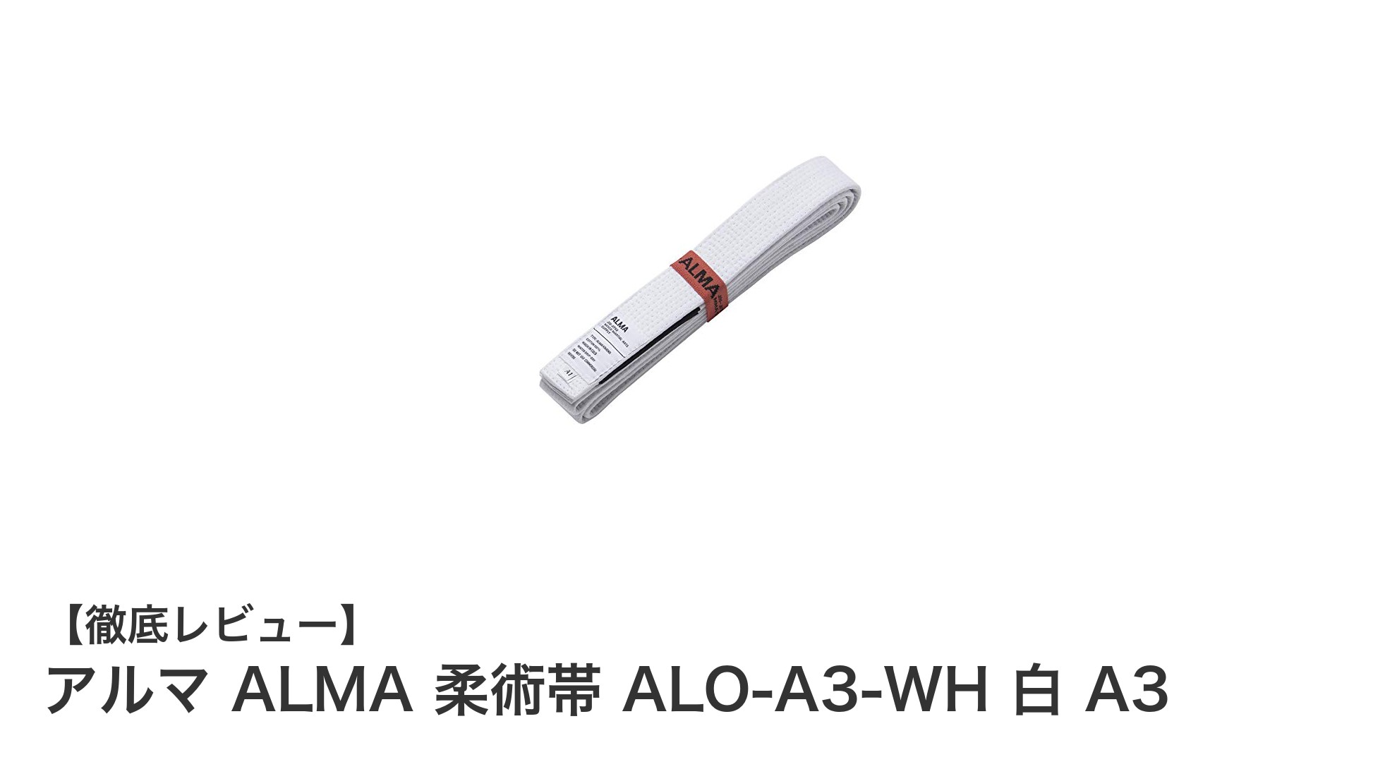 初心者に最適！アルマ ALMA 白帯 A3サイズで柔術の第一歩を踏み出そう