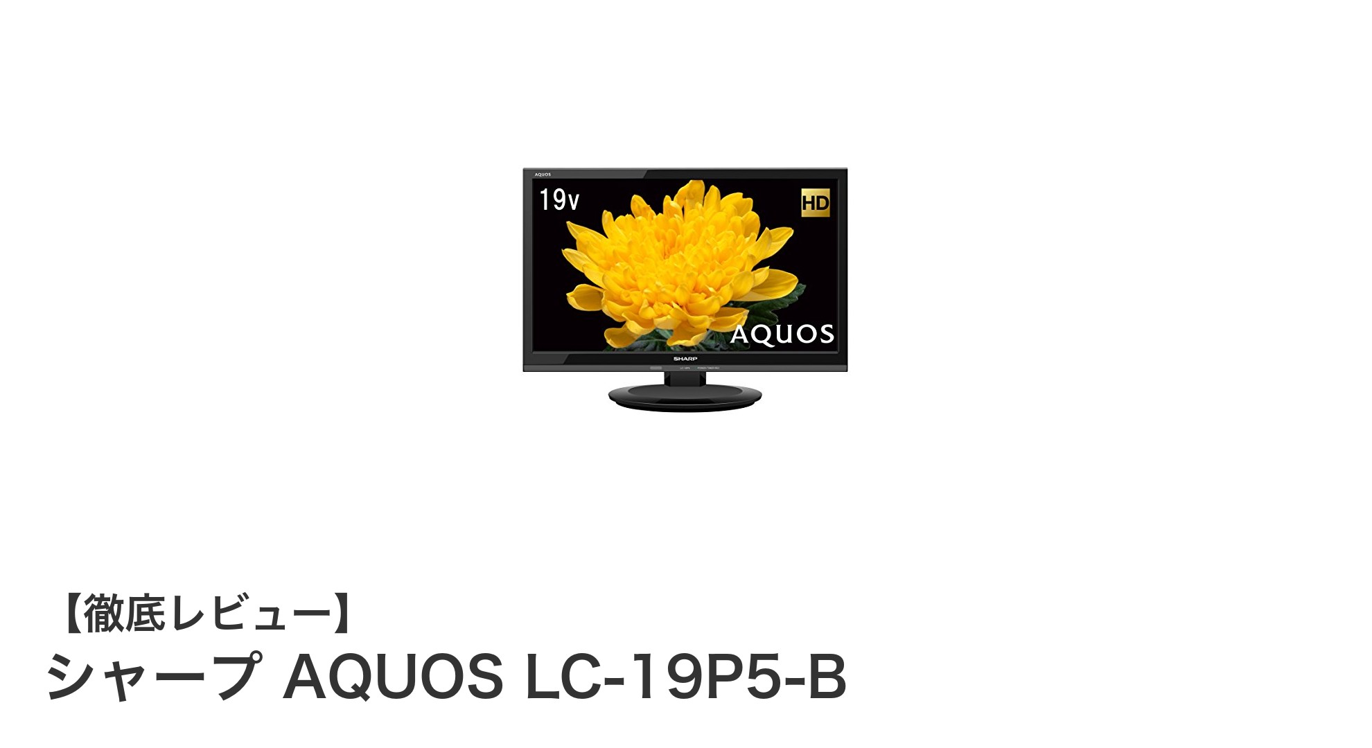 コンパクトながら高機能!シャープAQUOS LC-19P5-Bで快適テレビライフを実現