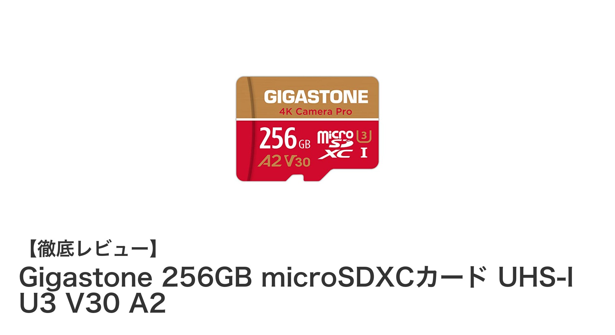 高速&耐久性抜群!Gigastone 256GB microSDXCカードで4K動画も安心保存