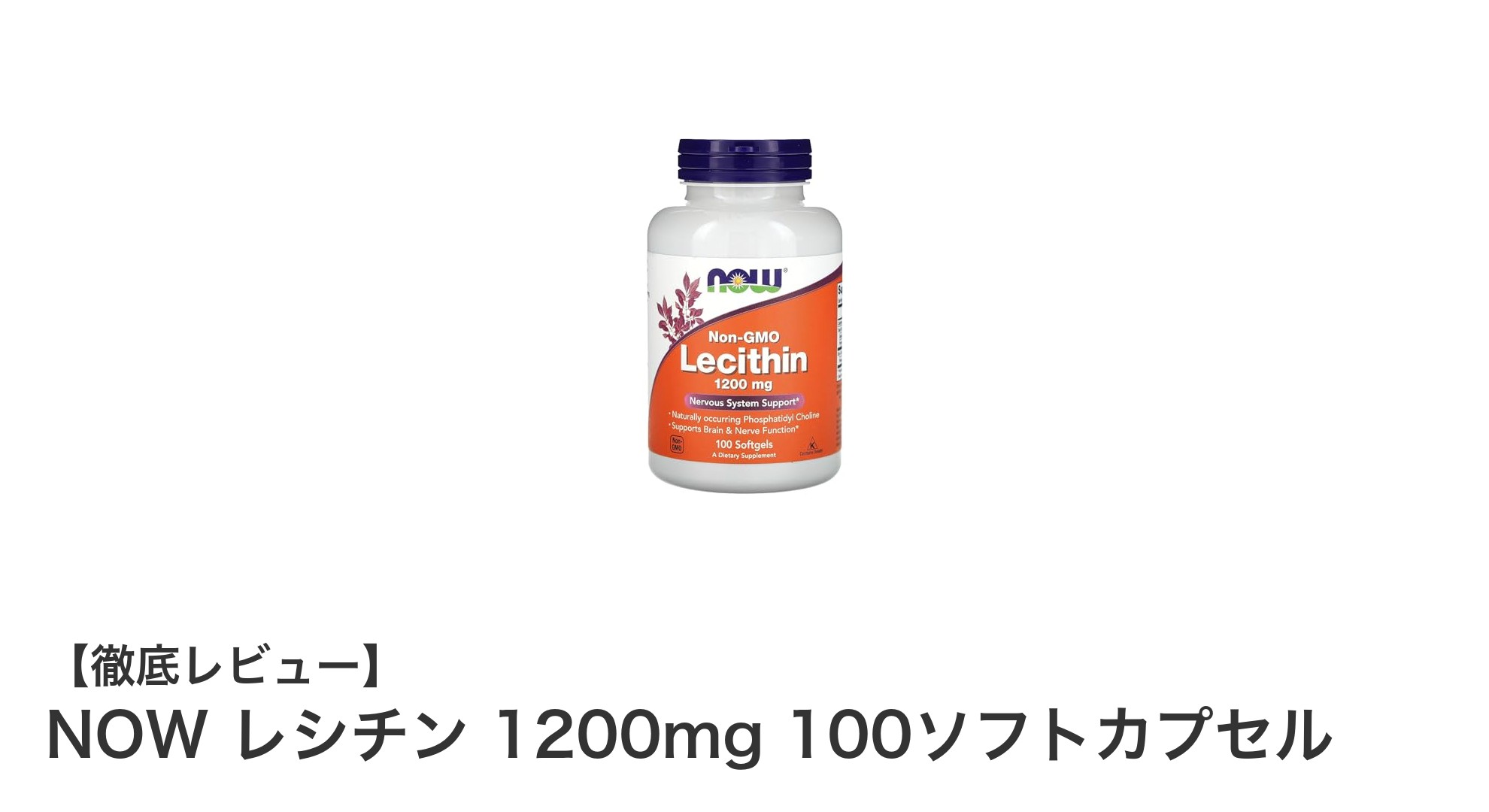 毎日の健康維持に！NOWブランドのレシチン1200mgソフトカプセル100粒入りの魅力とは？