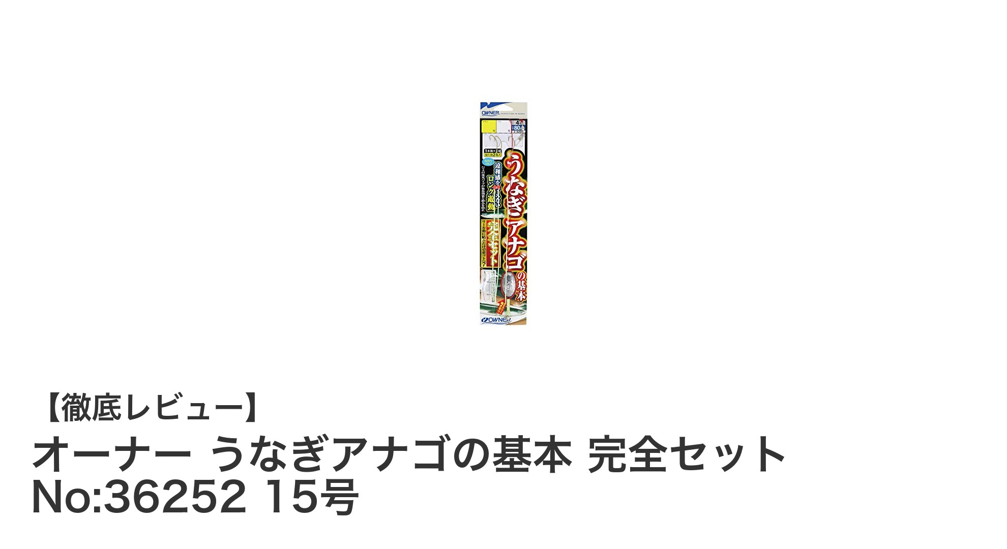 初心者にも最適！オーナーのうなぎアナゴ釣り基本セット15号で快適フィッシング